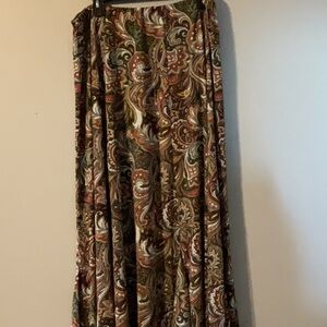 Bella Berry Paisley Print Maxi Skirt